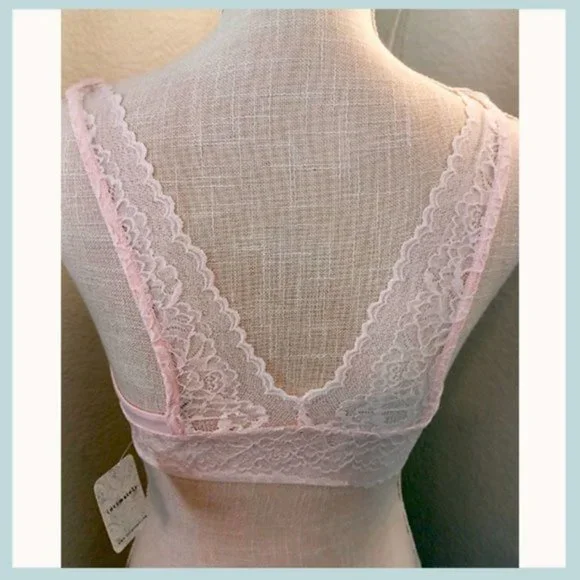 Free People Solid Lace Bralette - Pink, Free People Pink Lace Bralette Size XS - Picture 5 of 10